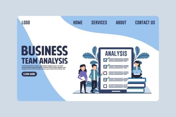 Download Business Team Analysis Landing Page - Premium Resources