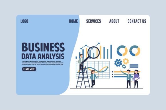 Download Business Data Analysis Landing Page - Premium Bundle